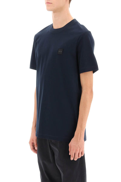 tiburt t-shirt with logo patch 50485158 DARK BLUE