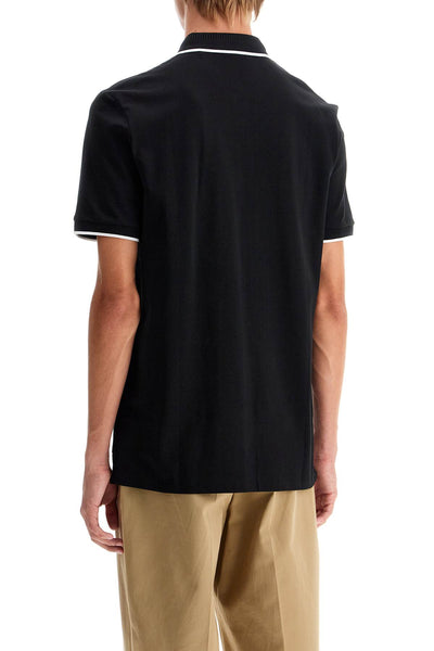 polo shirt with contrasting finishing details 50490775 BLACK