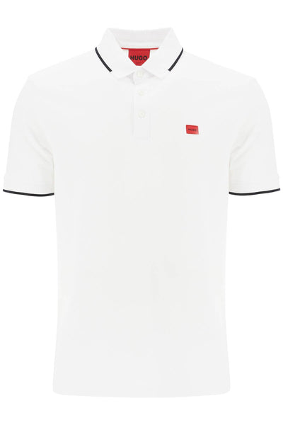 polo shirt with contrasting finishing details 50490775 OPEN WHITE