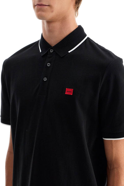 polo shirt with contrasting finishing details 50490775 BLACK