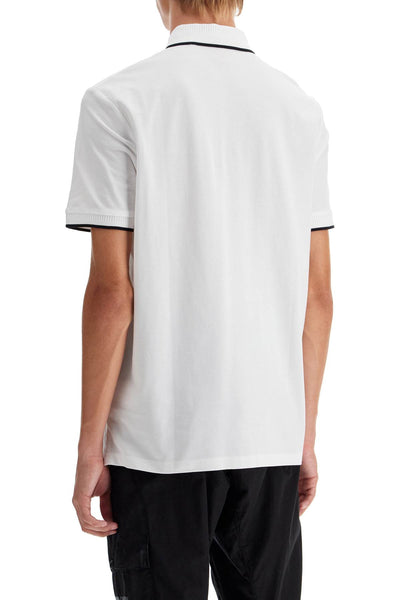 polo shirt with contrasting finishing details 50490775 OPEN WHITE