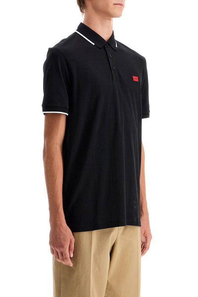 polo shirt with contrasting finishing details 50490775 BLACK