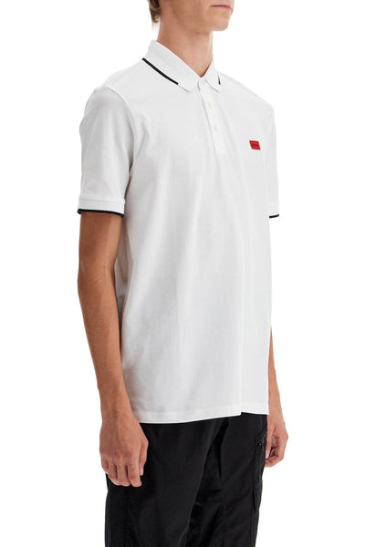 polo shirt with contrasting finishing details 50490775 OPEN WHITE