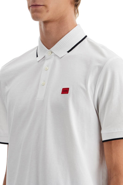 polo shirt with contrasting finishing details 50490775 OPEN WHITE