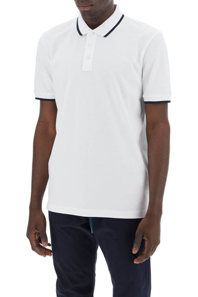 Boss polo shirt with contrasting edges 50494697 NATURAL