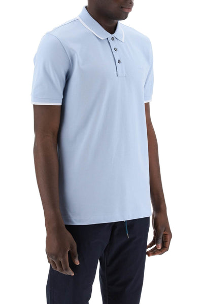 Boss polo shirt with contrasting edges 50494697 LIGHTPASTEL BLUE