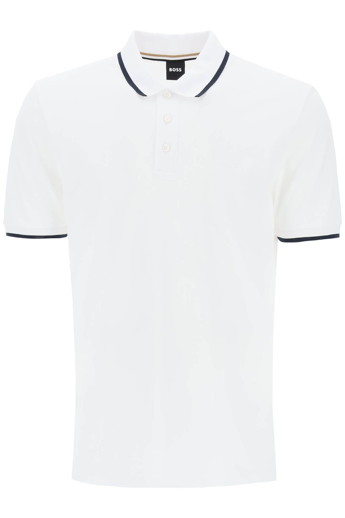 polo shirt with contrasting edges 50494697 NATURAL