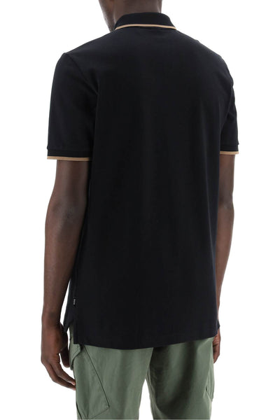 "contrast trim parlay polo shirt 50494697 BLACK