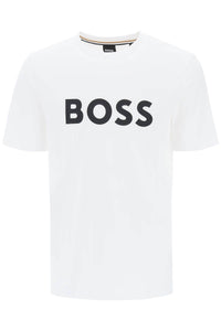 Boss tiburt 354 logo print t-shirt 50495742 WHITE