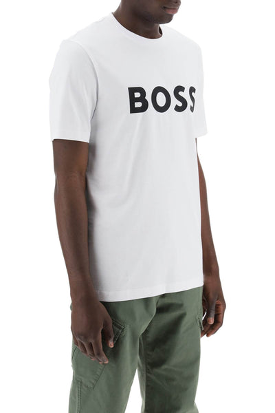 Boss tiburt 354 logo print t-shirt 50495742 WHITE