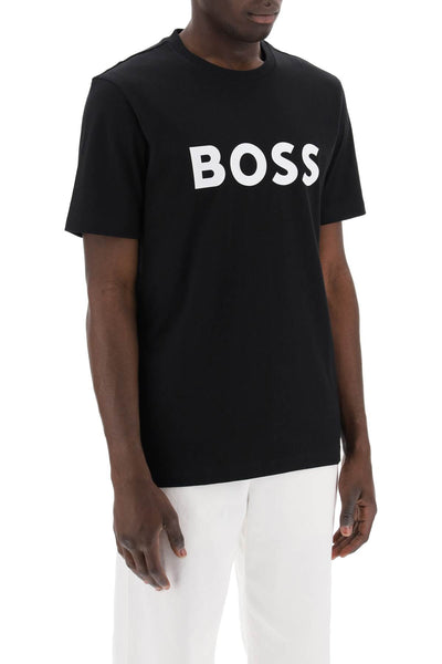 Boss tiburt 354 logo print t-shirt 50495742 BLACK