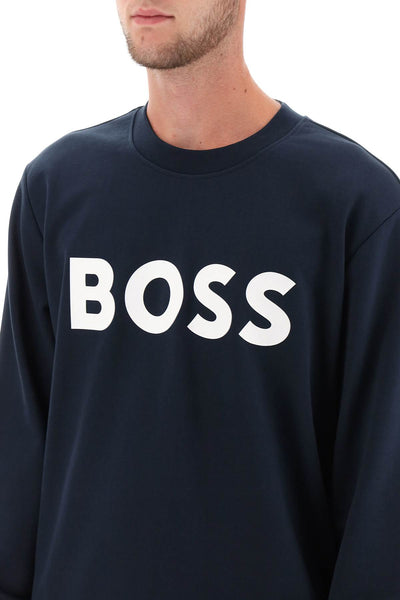 Boss logo print sweatshirt 50496642 DARK BLUE