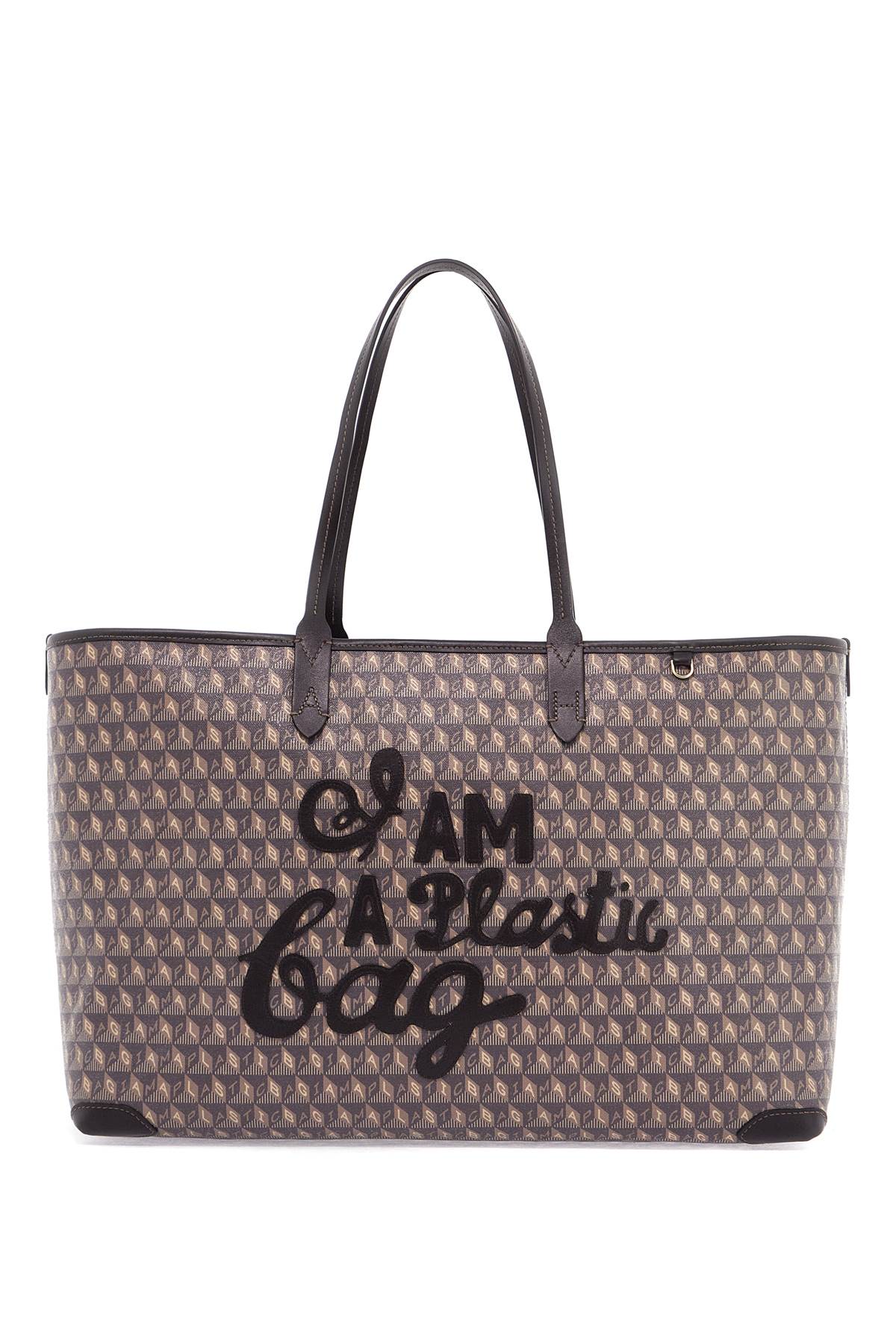 ANYA HINDMARCH i am a plastic bag zipped motif tote | Italystation.com - Shop Now at italystation.com