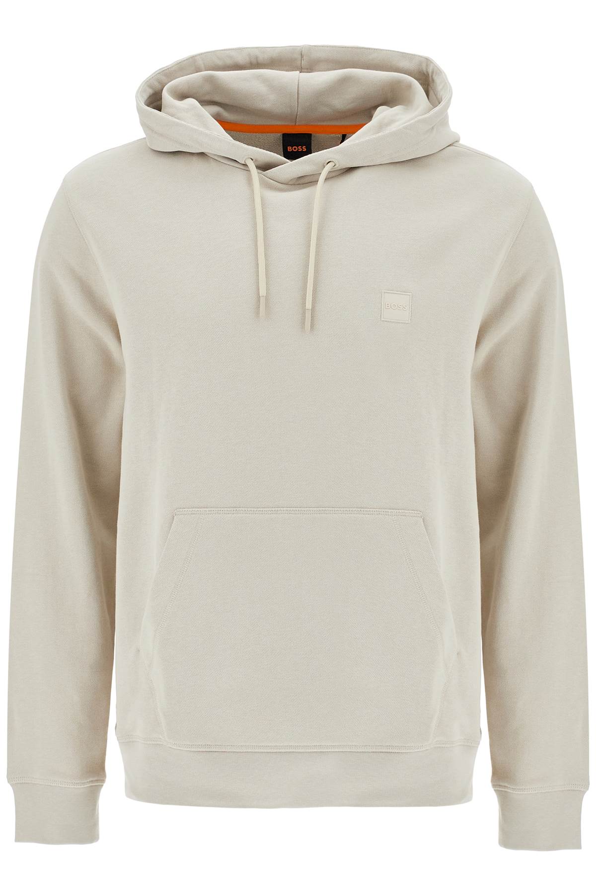 hooded sweatshirt with logo patch 50509314 LIGHT BEIGE