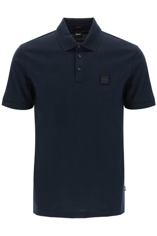cotton jersey polo shirt 50515596 DARK BLUE