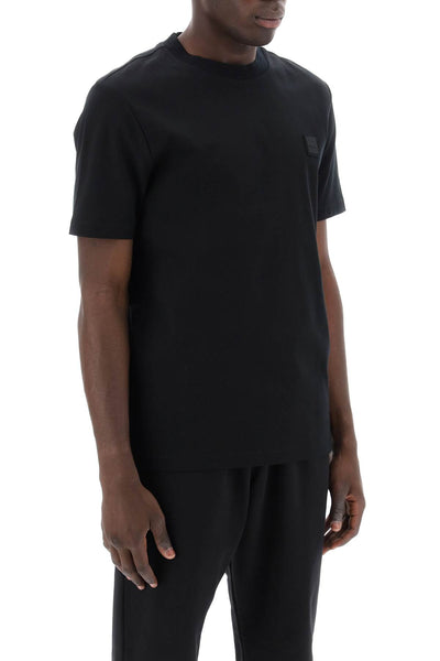 regular fit t-shirt with patch design 50515598 BLACK