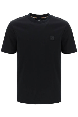 regular fit t-shirt with patch design 50515598 BLACK