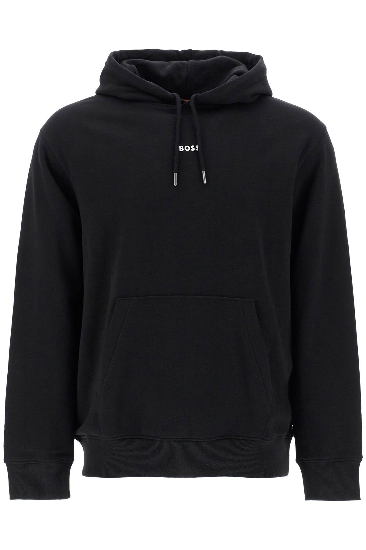 hooded sweatshirt with graphic print 50522641 BLACK