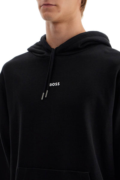 hooded sweatshirt with graphic print 50522641 BLACK