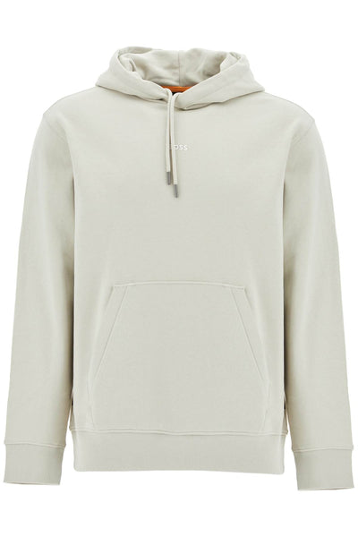 printed hoodie with hood 50522641 LIGHT BEIGE