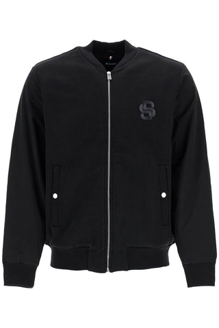 black zip bomber sweatshirt c-salieri 23 50524338 BLACK