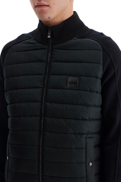 knitted and padded nylon jacket 50526835 BLACK