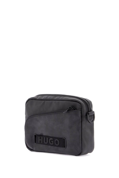 black minimalist nylon crossbody bag with zip 50529403 BLACK