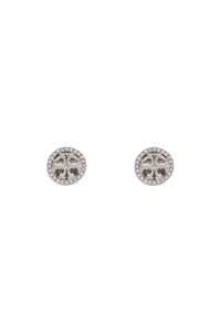 miller pavé stud earrings 53422 TORY SILVER / CRYSTAL