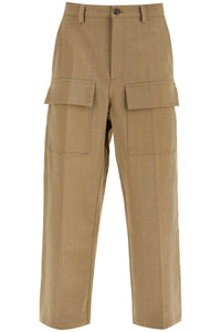 cargo canvas pants in italian style 5V0REB75AET BEIGE