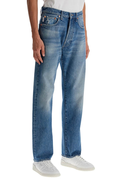 jeans with metallic v detail 5V3DE03RAA6 MEDIUM BLUE DENIM