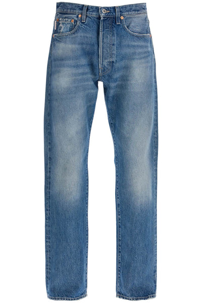 jeans with metallic v detail 5V3DE03RAA6 MEDIUM BLUE DENIM