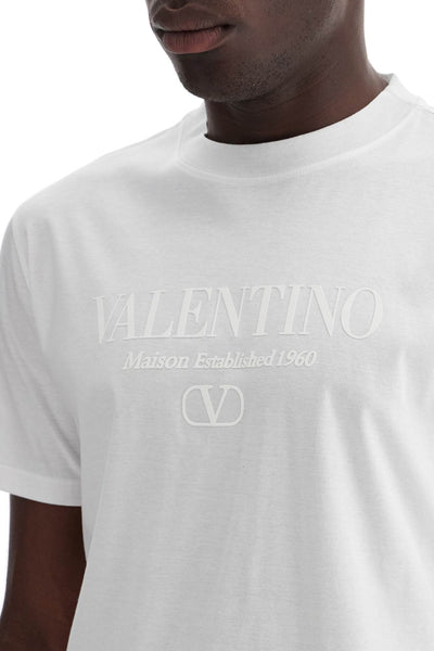 t-shirt with logo print 5V3MG08YA8B BIANCO