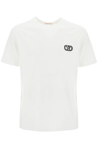 t-shirt with vlogo signature patch 5V3MG10V9LJ BIANCO