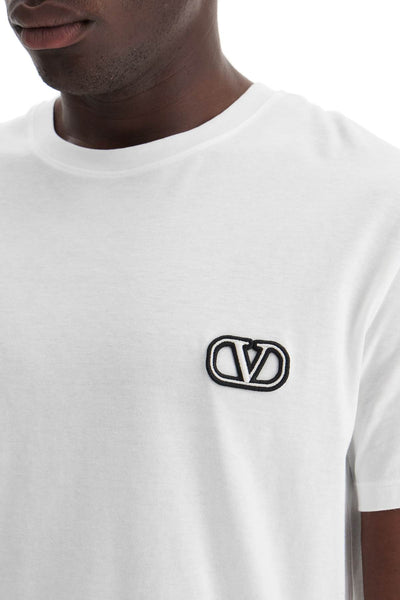 t-shirt with vlogo signature patch 5V3MG10V9LJ BIANCO