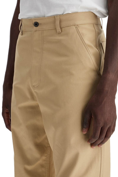 stretch canvas cargo pants for men. 5V3REB609UA BEIGE