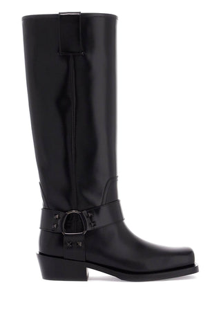 rockstud biker boot 5W0S0KV3NIB NERO