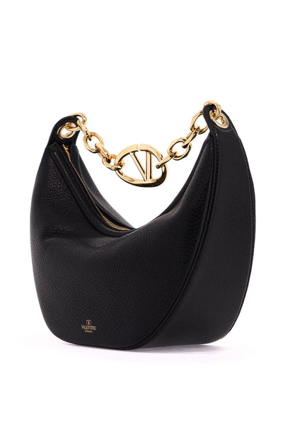 small vlogo moon hobo bag 5W2B0Q42JDK NERO