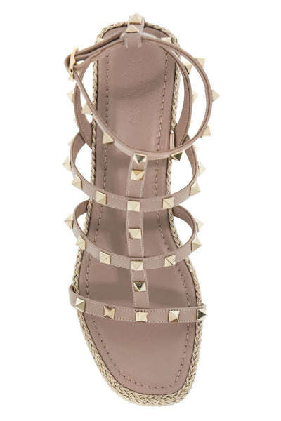 rockstud wedge sand 5W2S0F95HLT POUDRE/ORO/POUDRE