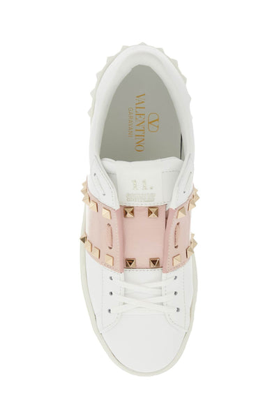 open rockstud untitled sneakers 5W2S0GG8IDB BIANCO/ROSE QUARTZ