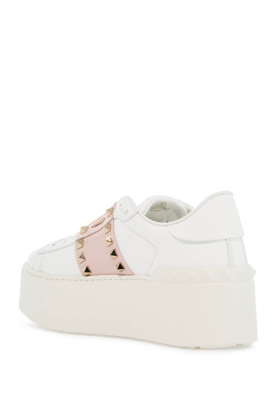 open rockstud untitled sneakers 5W2S0GG8IDB BIANCO/ROSE QUARTZ