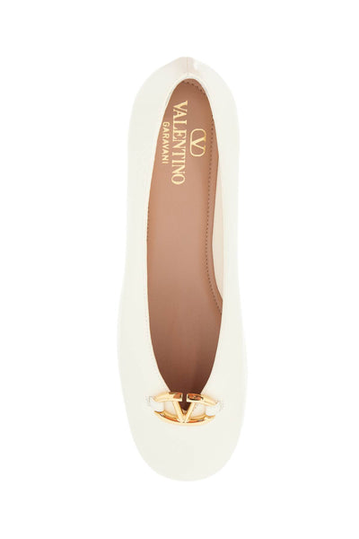 'ballet flats vlogo: 5W2S0JM1EEY IVORY