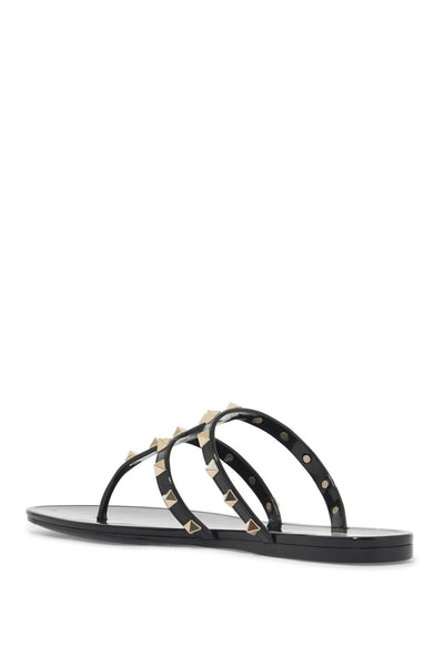 rockstud pvc thong sandals 5W2S0T84PVS NERO