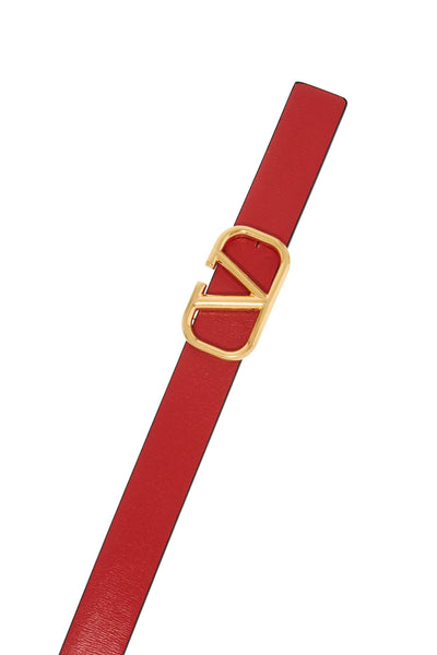 reversible vlogo signature leather belt 5W2T0S12ZFR NERO-ROUGE PUR