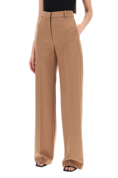 straight wool trousers for men. 600739 3CU750 TOBACCO