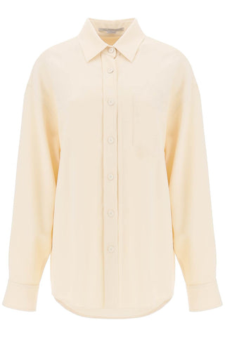 Stella mccartney oversized shirt in crepe jersey 620044 3DU300 GESSO
