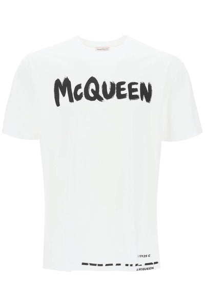 mcqueen graffiti t-shirt 622104 QTZ57 WHITE MIX