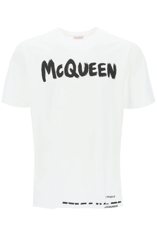 mcqueen graffiti t-shirt 622104 QTZ57 WHITE MIX