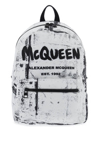 Alexander mcqueen metropolitan backpack 646457 1AAR0 BLACK WHITE