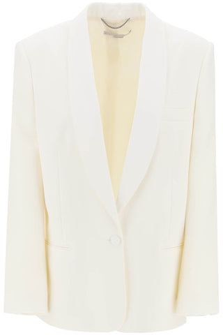 Stella mccartney single-breasted tailored blazer with sh 650110 3DU655 CHALK