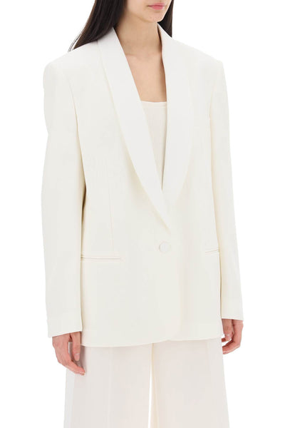 Stella mccartney single-breasted tailored blazer with sh 650110 3DU655 CHALK